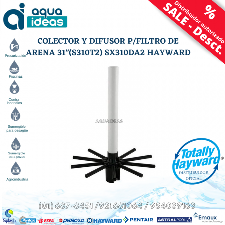 COLECTOR Y DIFUSOR P/FILTRO DE ARENA 31″ S310T2 HAYWARD AQUAIDEAS
