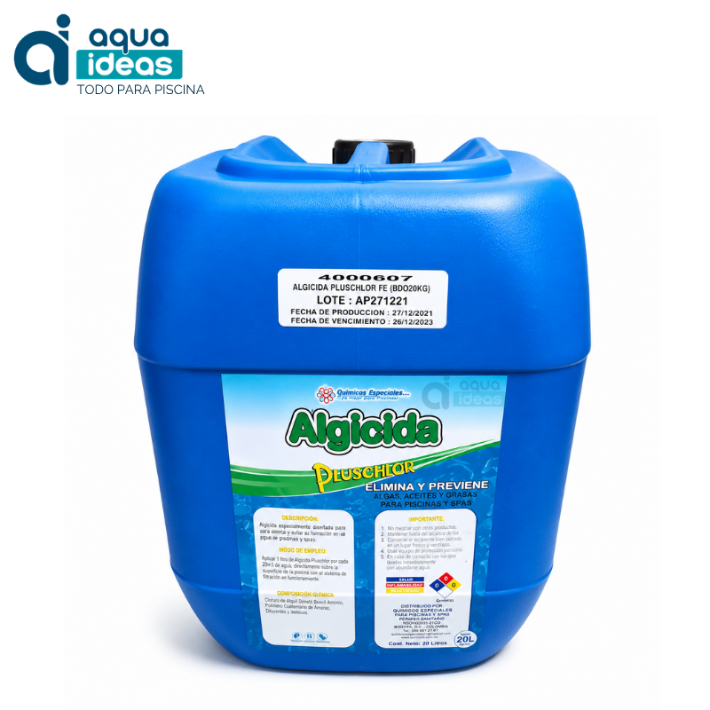 ALGUICIDA-20 LITROS-PLUSHCLOR-AL1-20PH | AQUAIDEAS
