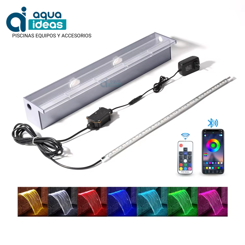 CASCADAS PARA PISCINAS ACRÍLICAS PB-Y LED PB-Y1500L | AQUAIDEAS